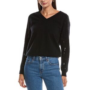 Minnie Rose Black Crew Neck Sweater